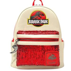NWT LOUNGEFLY Jurassic Park Kids Backpack Sequins